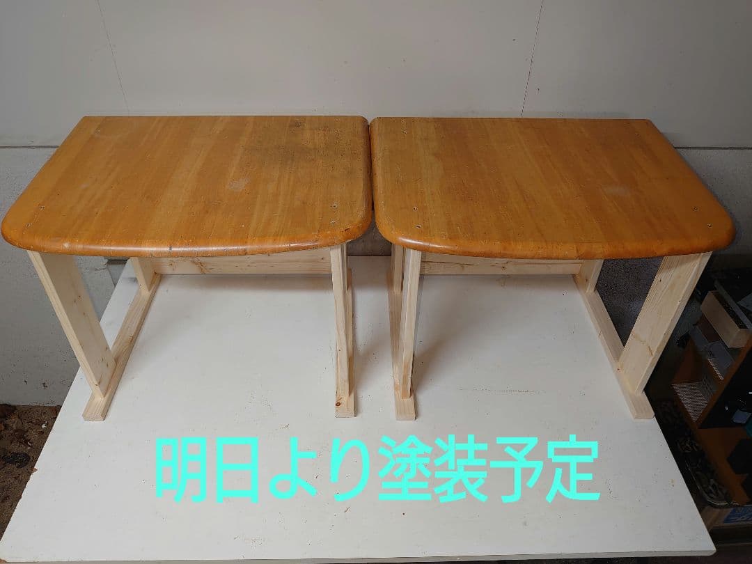 其の39】中古テーブルを加工するパチスロ実機を2台置く台（セパレート