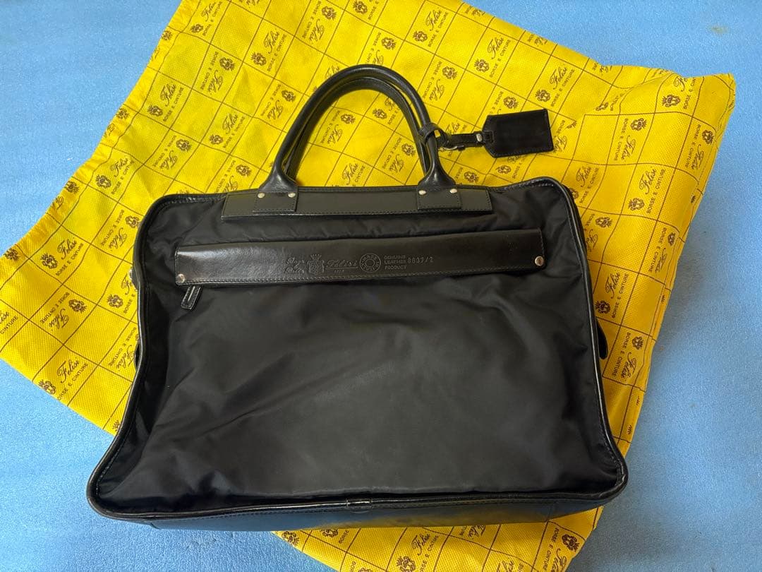 フェリージ　黒 ナイロン レザーバッグ タグ付き Felisi（フェリージ） トートバッグ 22/18-DS メンズ ナイロン×レザー