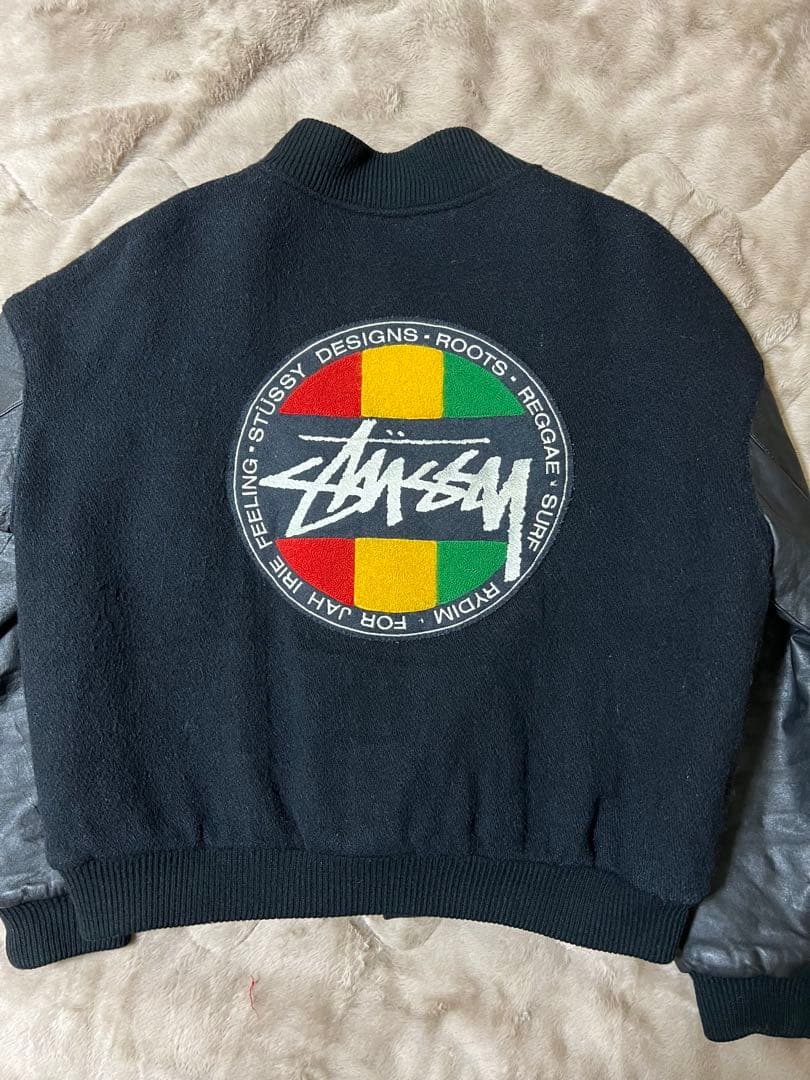 Sttusy 80s rasta スタジャン L STUSSY ステューシー 80s Rasta Stadium Jacket 80年代初期タグ