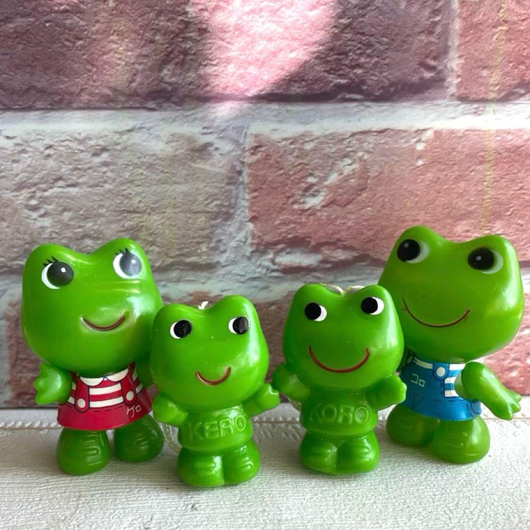 ケロちゃんコロちゃんソフビ4体コルゲンコーワ陶器製企業物昭和レトロ