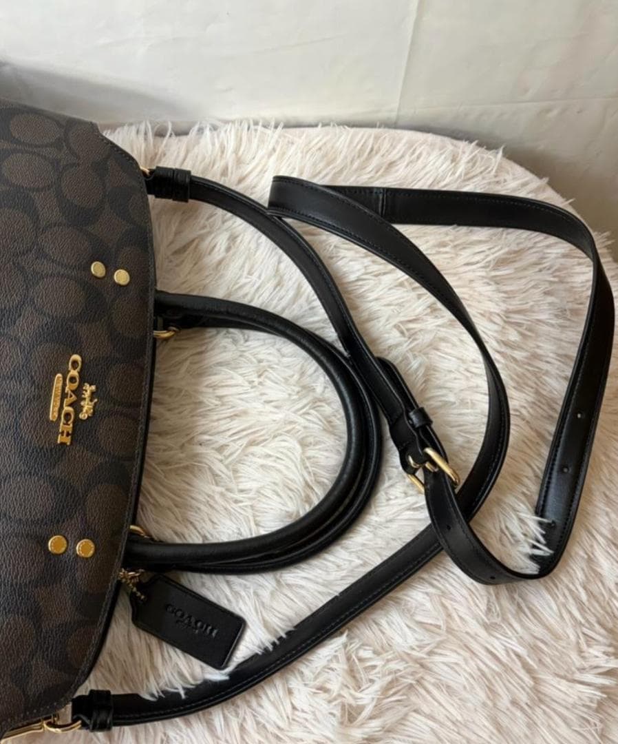 COACH コーチ F 91495 2WAY レザーシグネチャーハンドバッグ - メルカリ