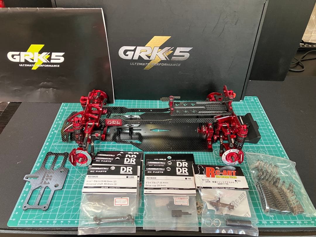 SHIBATA GRK5 シャーシキット　RED SHIBATA GRK5-R Conversion Set for GRK5 1-10 Drift Chassis Kit RED