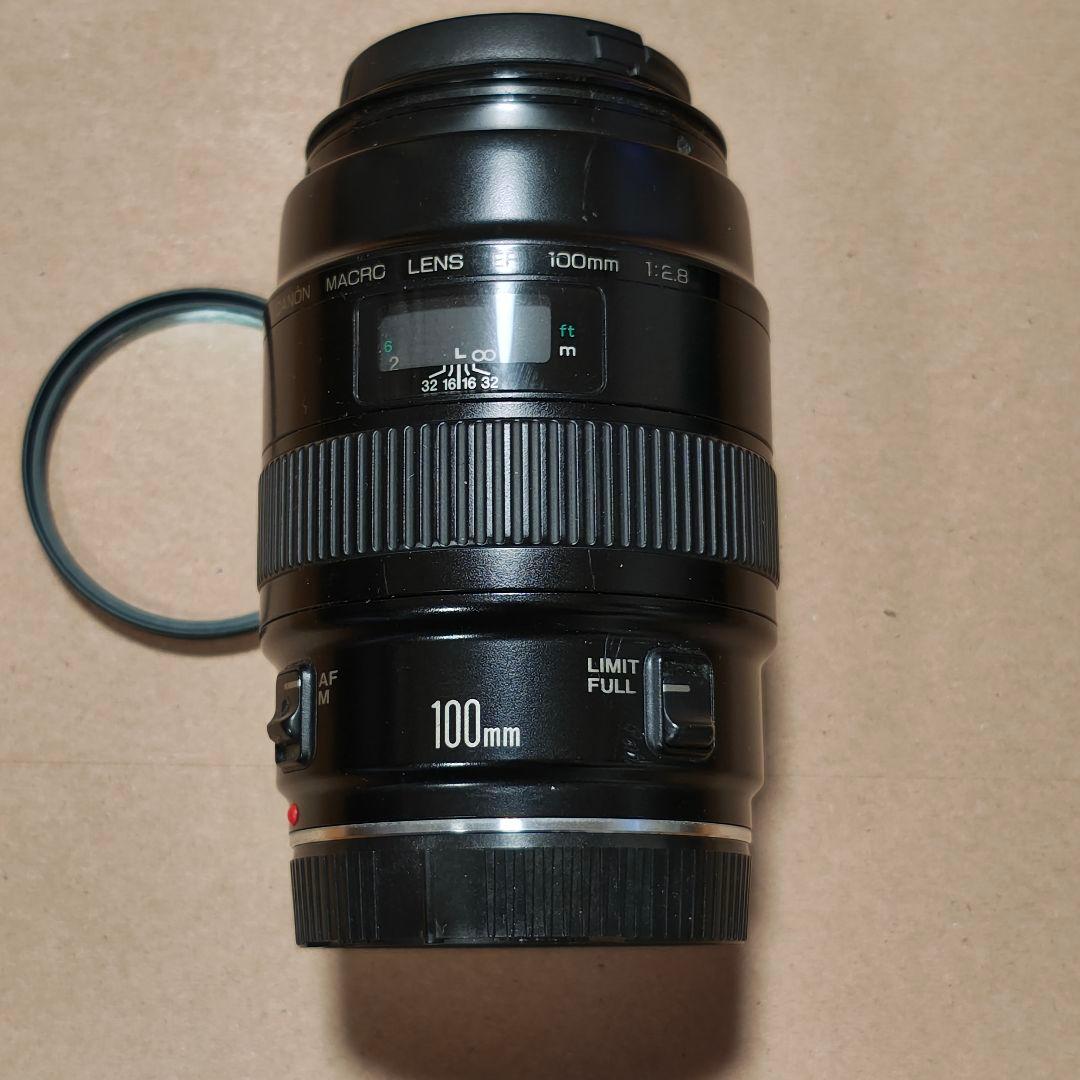 レンズ(単焦点) CANON MACRO LENS EF 100mm f2.8 Canon EF 100mm F/2.8 Prime Lens for Canon DSLR Camera (Black