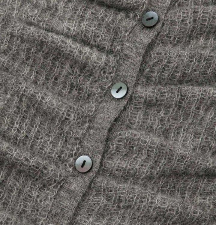 アダムエロペ【WEB限定】ダブルモヘアシャーリングカーディガン - メルカリ