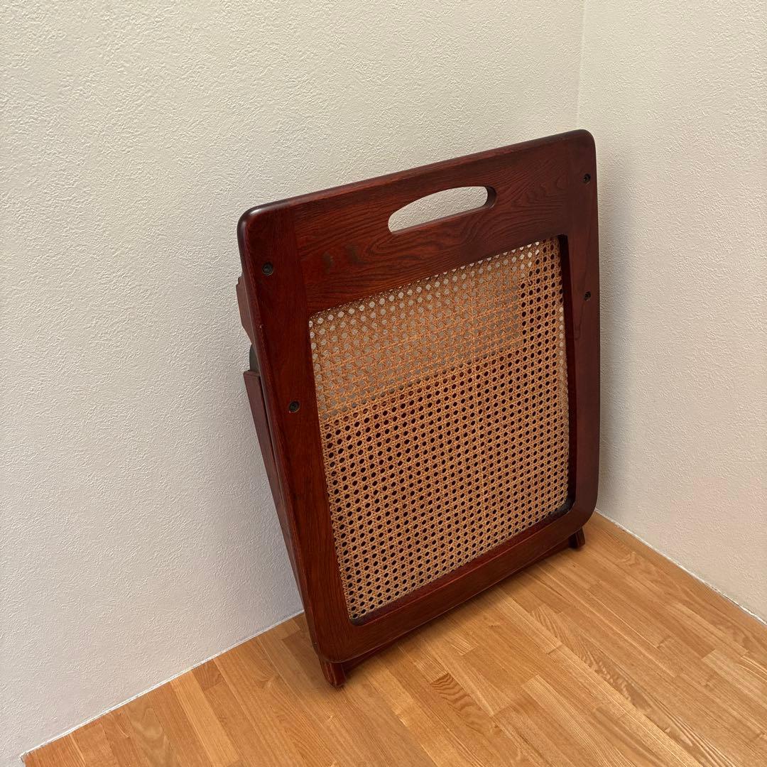 名作カリモクKARIMOKU籐座面折り畳み座椅子1脚 - メルカリ