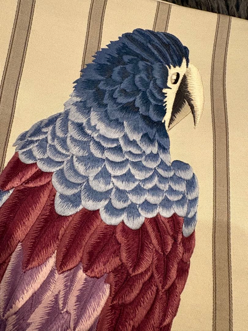 k*i様 撫松庵謹製 オウム刺繍名古屋帯 正絹