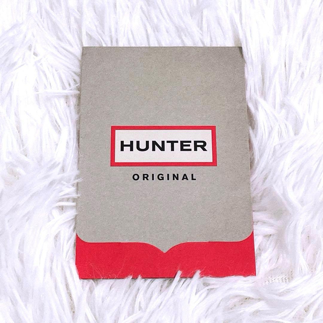 《美品》HUNTER レインブーツ トール グロス サイドベルト 24cm 黒