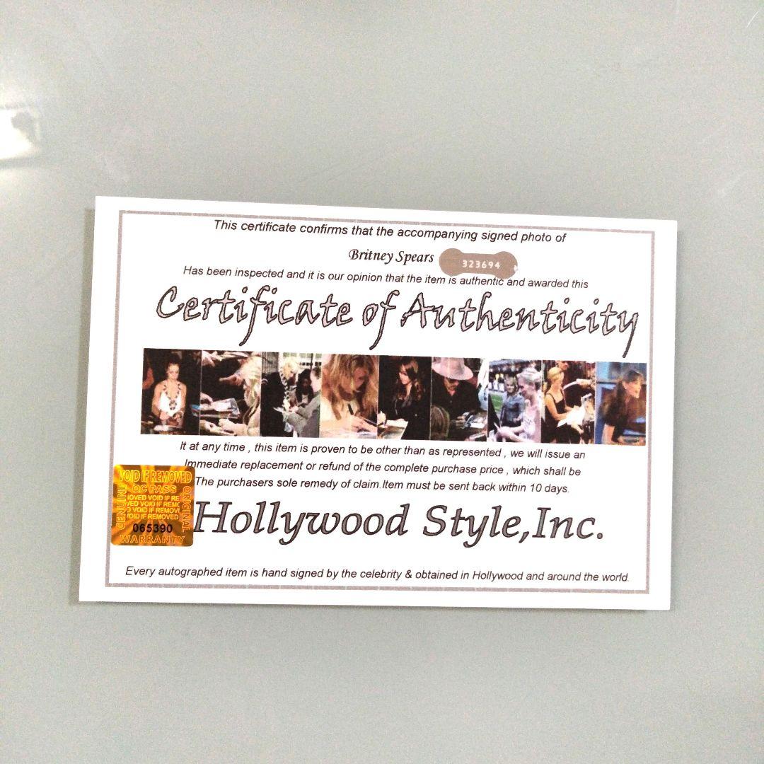 ブリトニー・スピアーズ直筆サイン入り特大写真…グラミー賞アーチスト