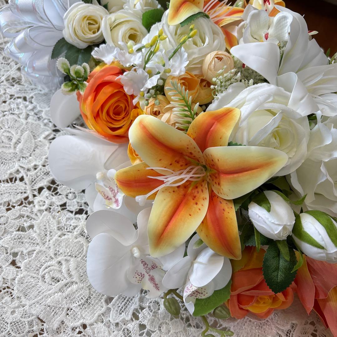 百合の壁掛けスワッグ・女神アクセサリーコンポート・2点 ご予約済