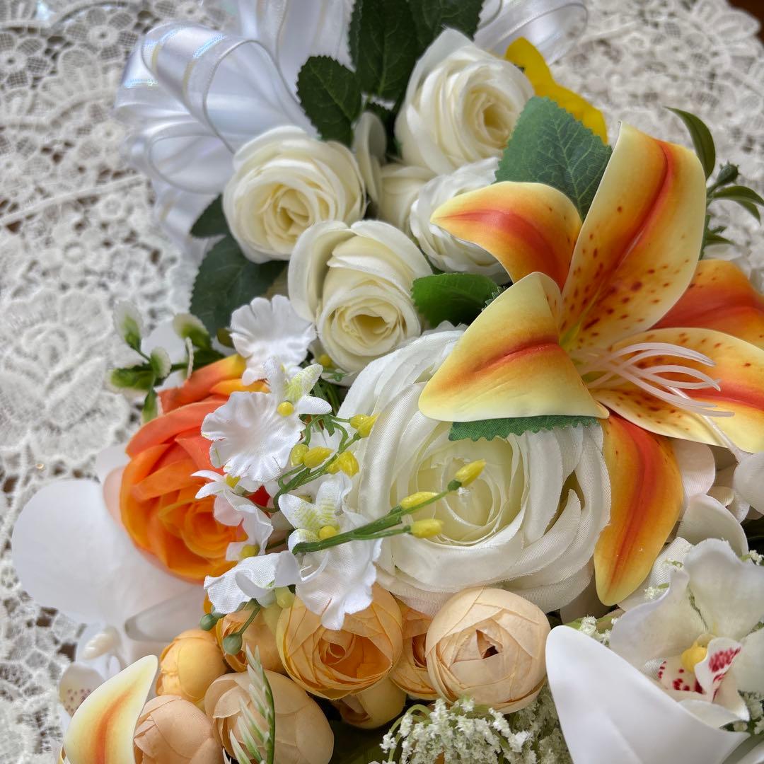 百合の壁掛けスワッグ・女神アクセサリーコンポート・2点 ご予約済