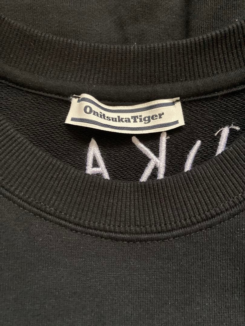 m*a様 【美品】オニツカタイガー 刺繍 スウェット トレーナー 黒