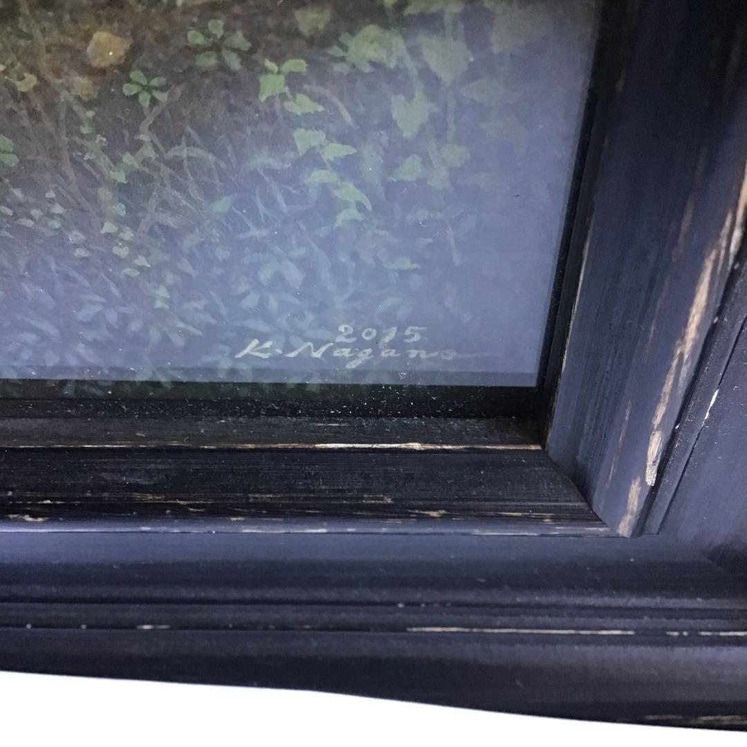 永野一久 テンペラ画  「壊れた窓」