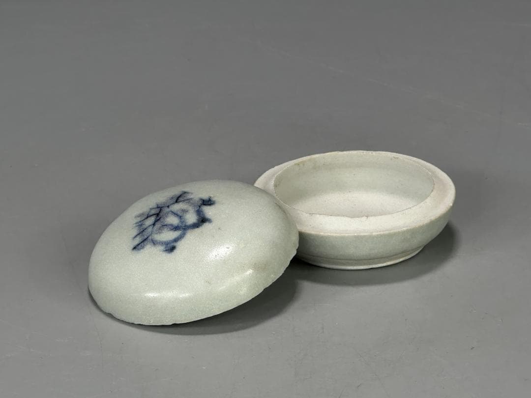 香道具　白磁　染付香合　蓋物 茶道具 香合 染付 隅田川 真葛香斎作 茶道 : 茶道具いまや静香園