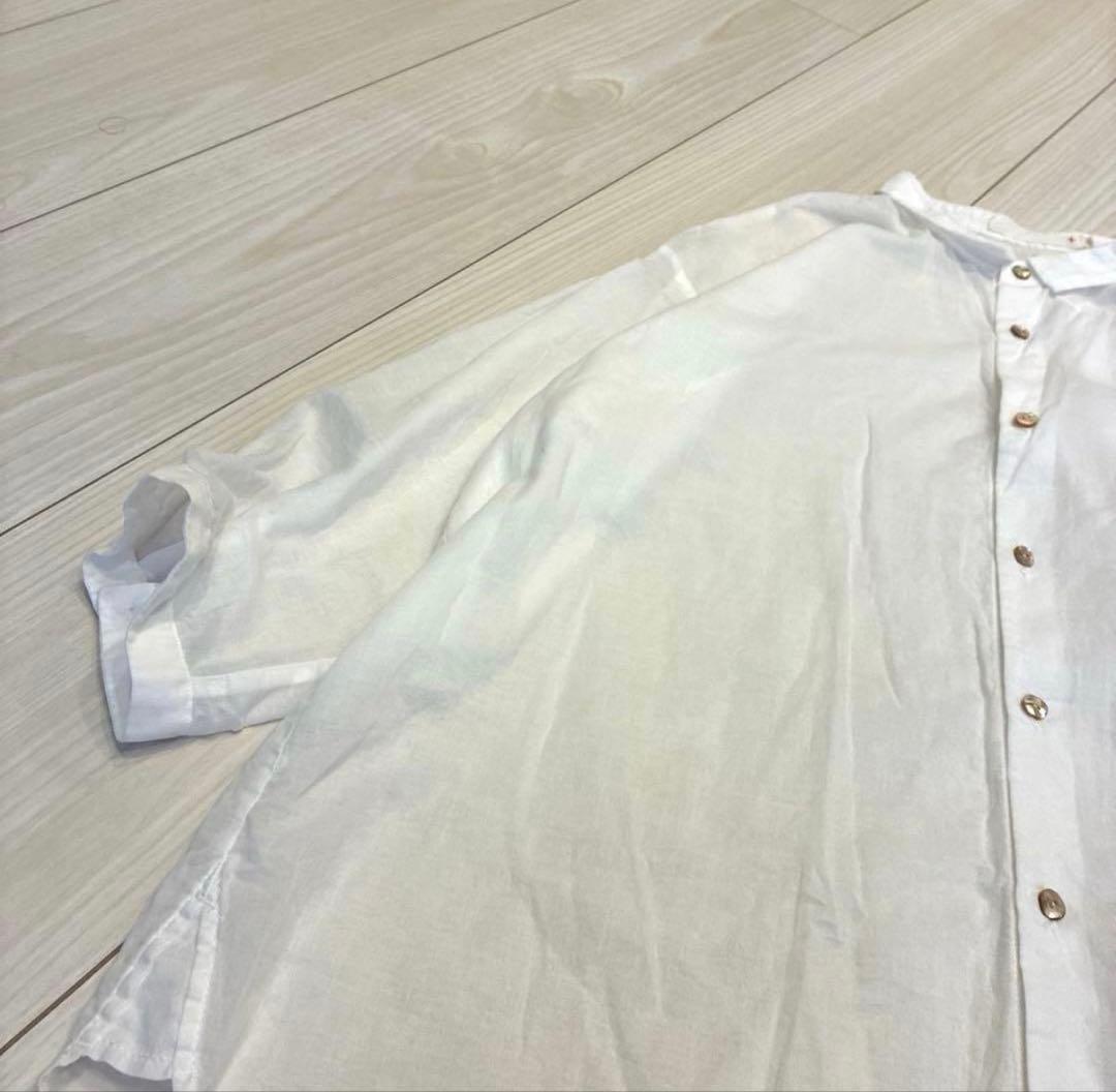 パラスパレス トオカ【0】十日 シャツ ブラウス ホワイト 白 七分袖