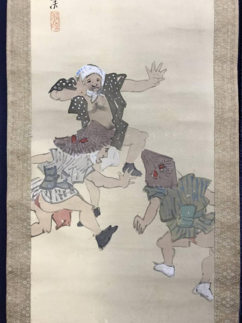 栗渓/盆踊り図/金魚図/双幅/夏の掛軸/掛軸☆宝船☆AH-766 - メルカリ