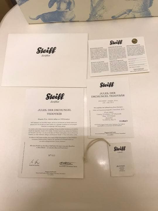ドイツシュタイフ社 限定1500体 2013年ジュールジャングルテディベア