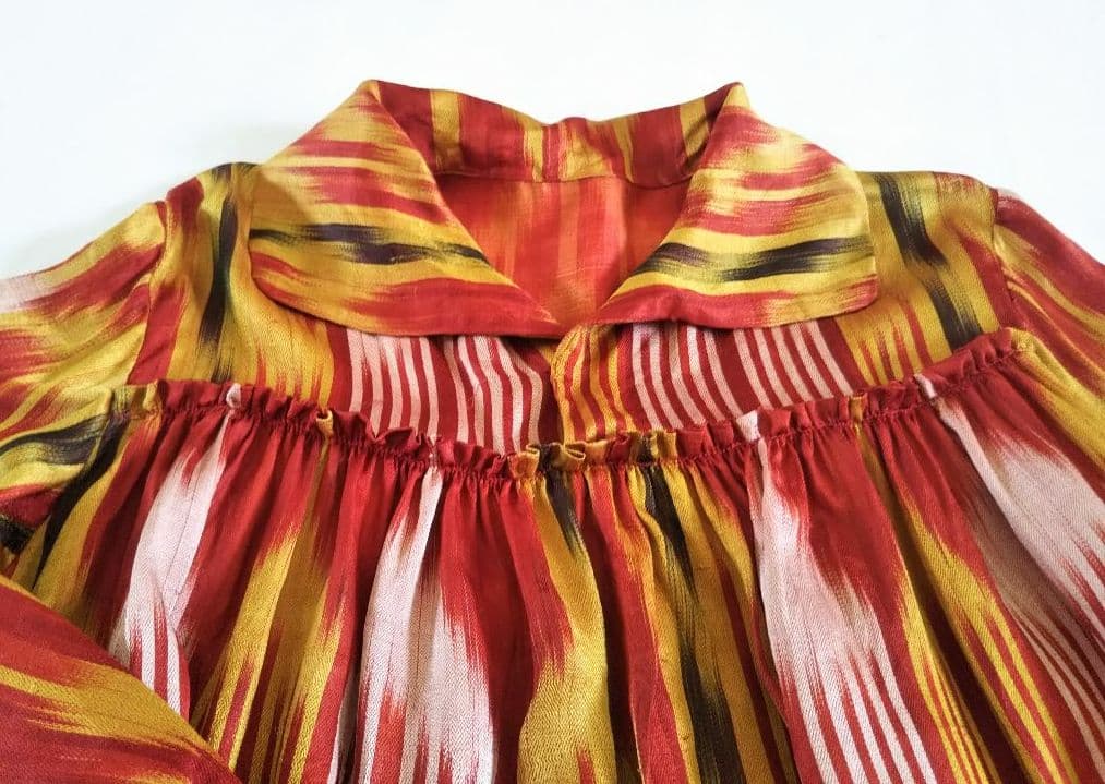 ウイグル族 伝統衣装 民族衣装 ハンドメイド 手織り物 アンティーク