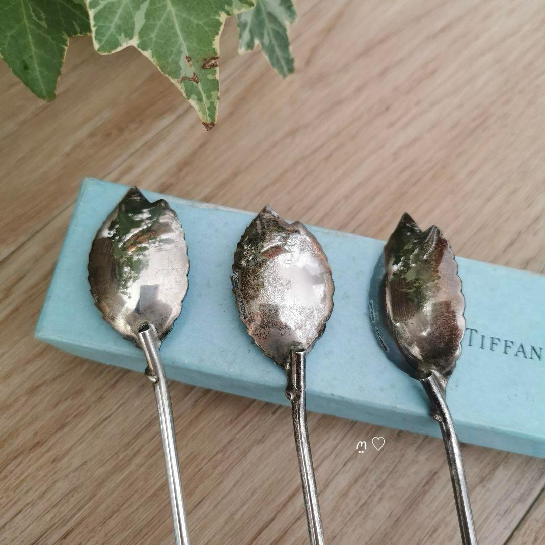 ティファニー モヒートマドラーストロー リーフ シルバーカトラリー