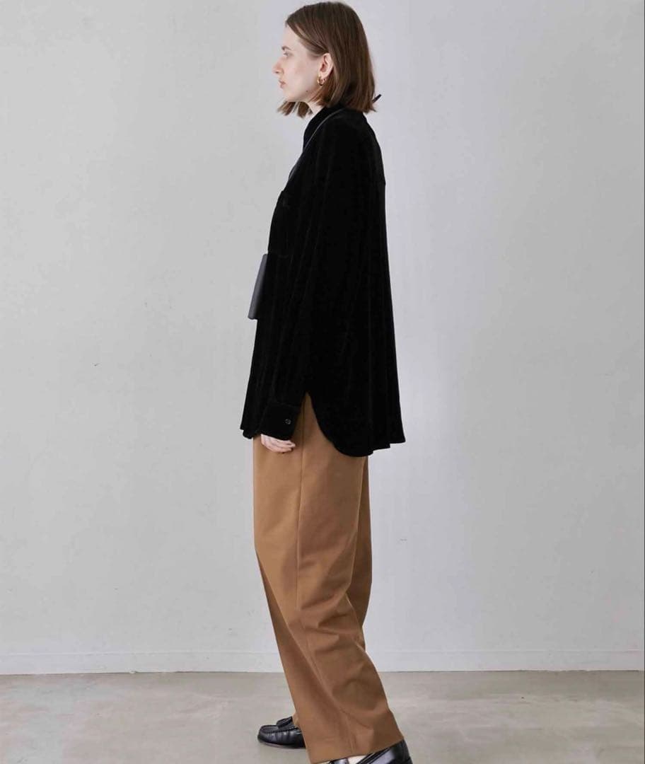 値下げしました！ラポドゥジェム ベロアシャツ ブラック - トップスセール