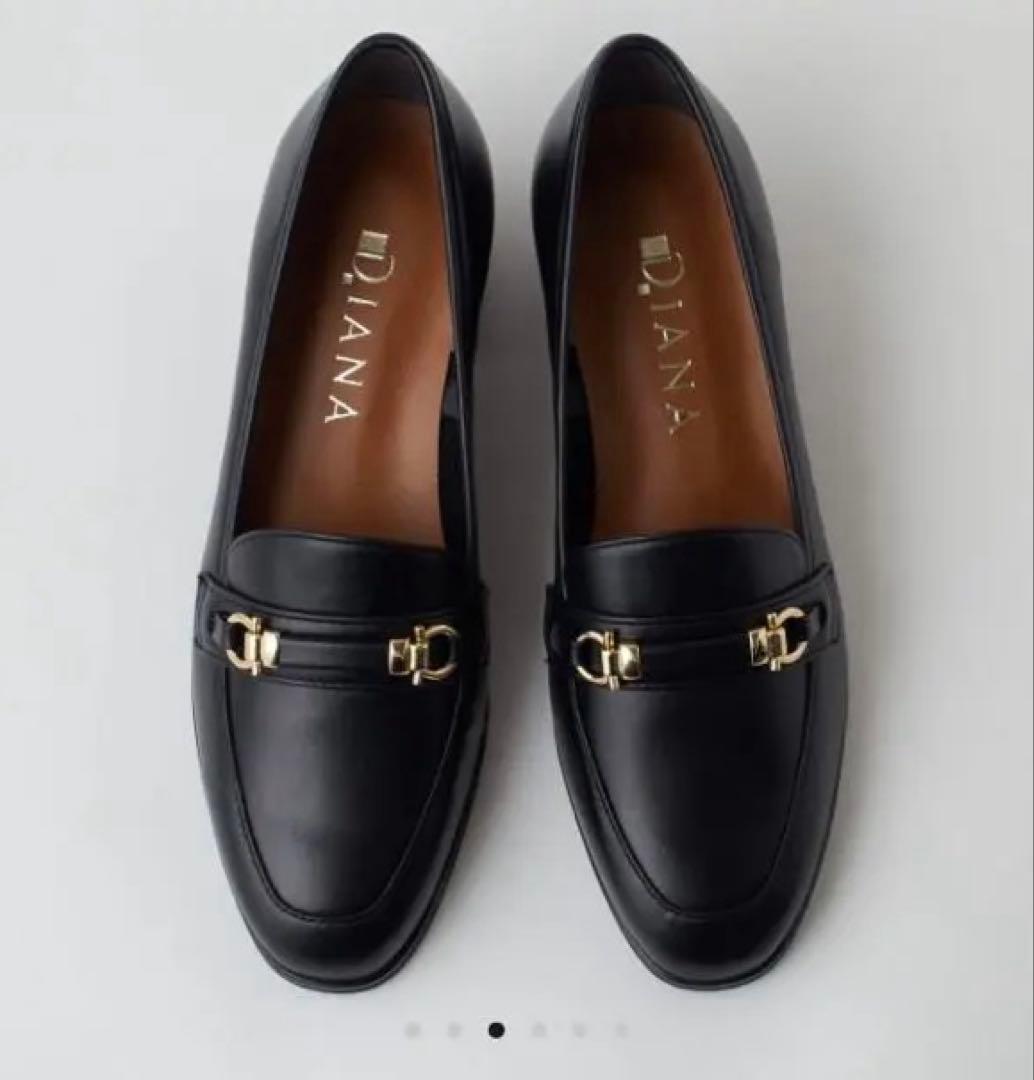 Diana ビット付きローファー ブラック 22.5cm - メルカリ