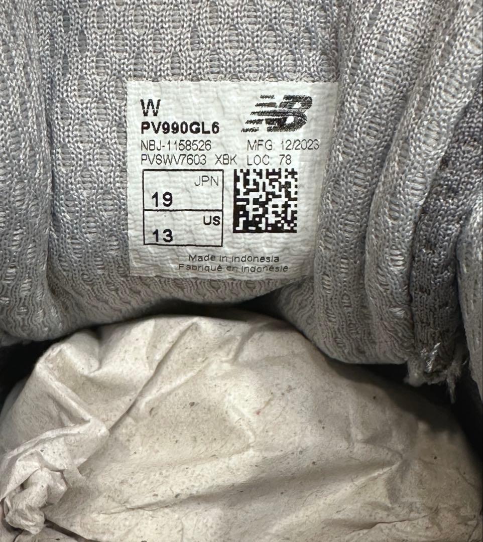 新品】New Balance PV990GL6 KIDS 19㎝ 定価以下 - メルカリ