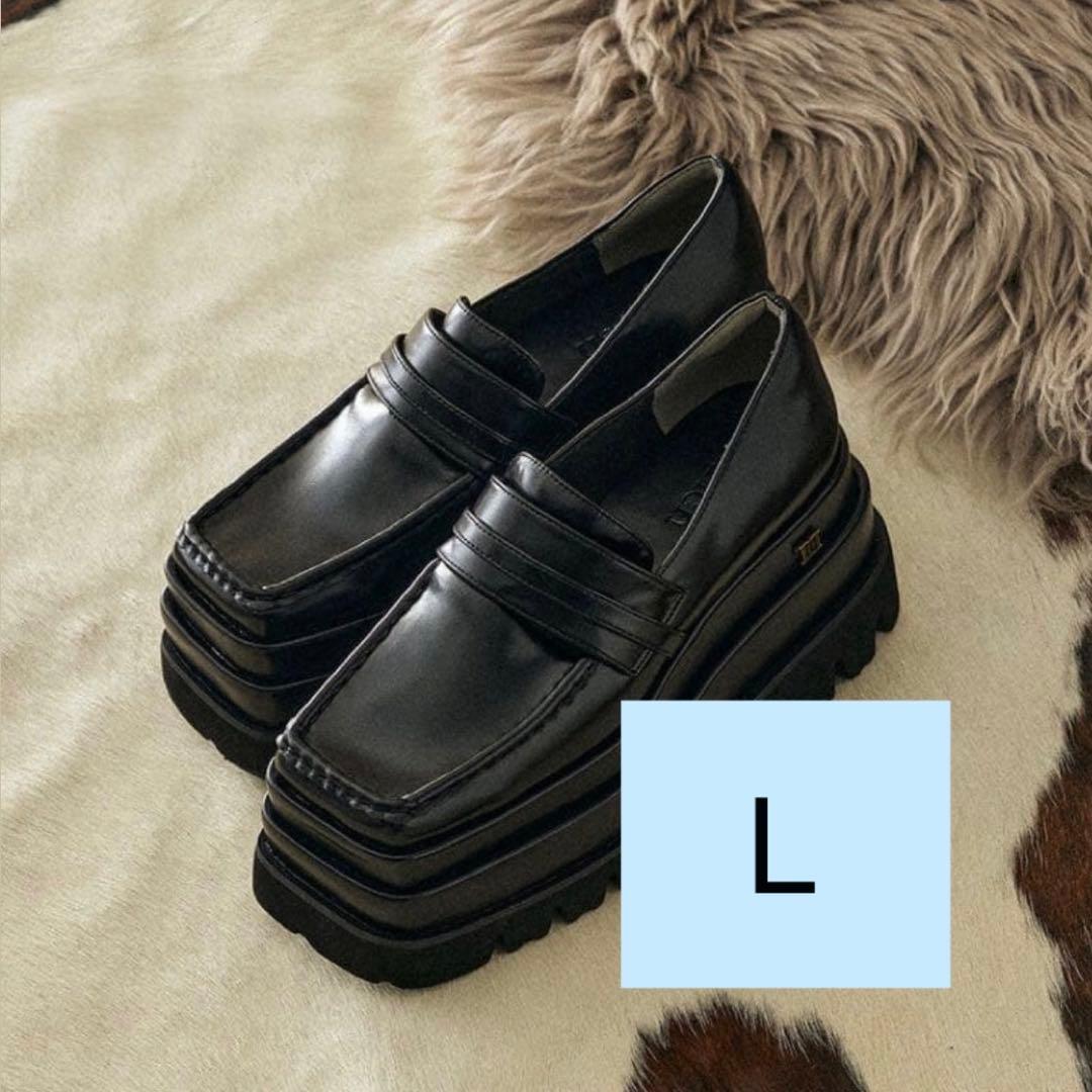 ♡ ダーリッチ Darich ♡プラットフォームローファー Lサイズ ダーリッチ Darich プラットフォームローファー （ブラック