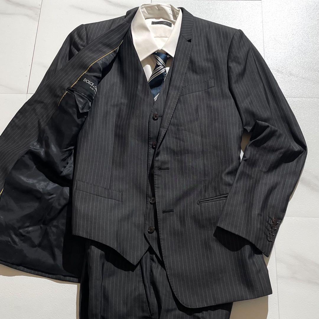 ドルチェ&ガッバーナ 3ピース スーツ セットアップ ストライプ - メルカリ