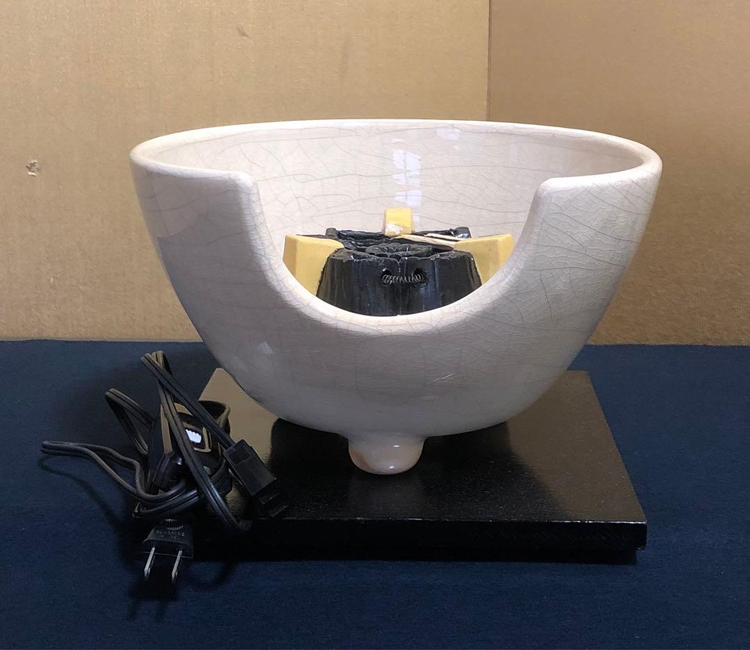 《R》茶道具 野々田式 風炉型電熱器 白さつまA 元箱　260120き5