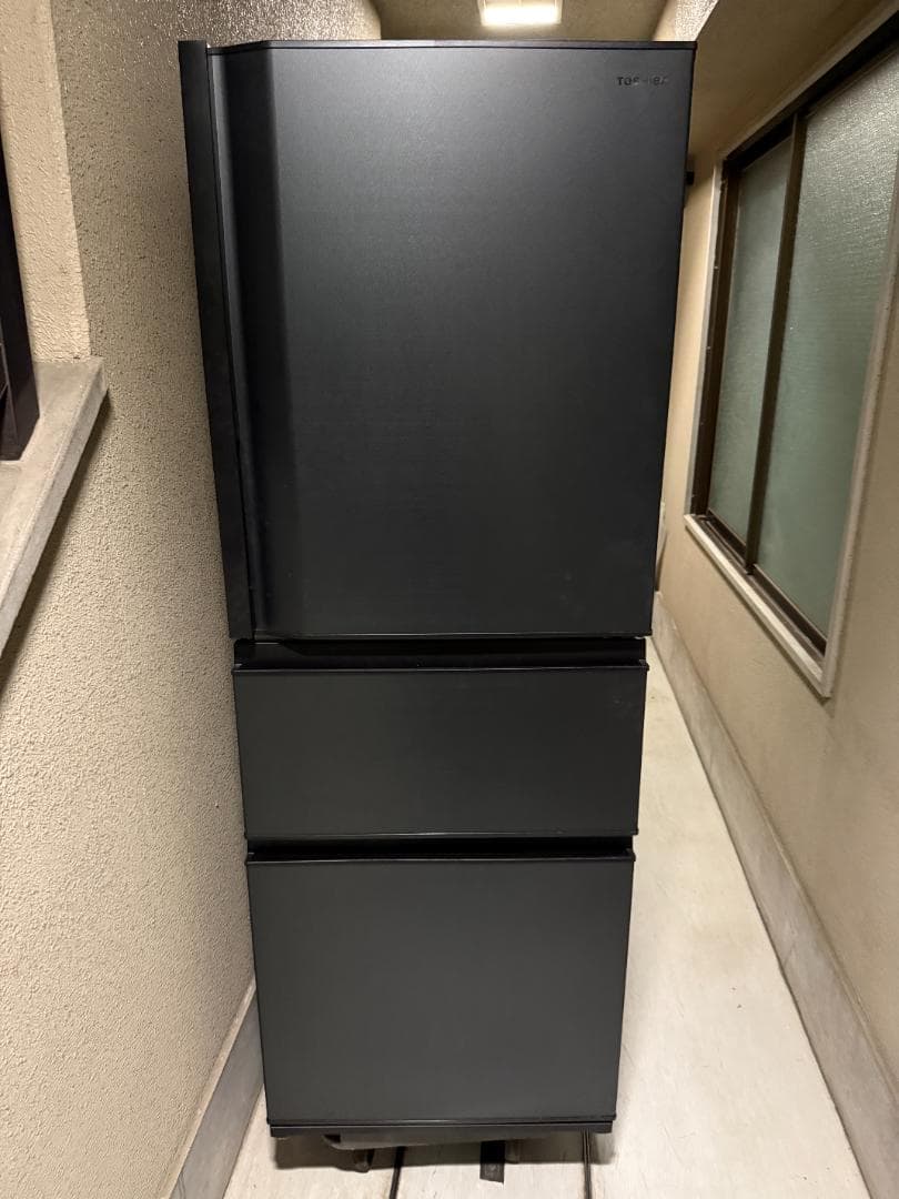 TOSHIBA GR-T33SC (KZ) 冷蔵庫 326L ブラック 冷蔵庫 VEGETA（ベジータ）SCシリーズ マットチャコール GR-T33SC-KZ
