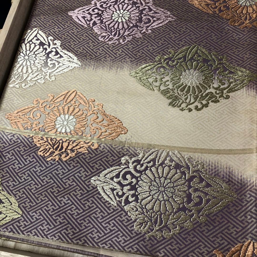 SO-760 袋帯 六通 正絹 紗綾形 花菱 グラデーション フォーマル - メルカリ