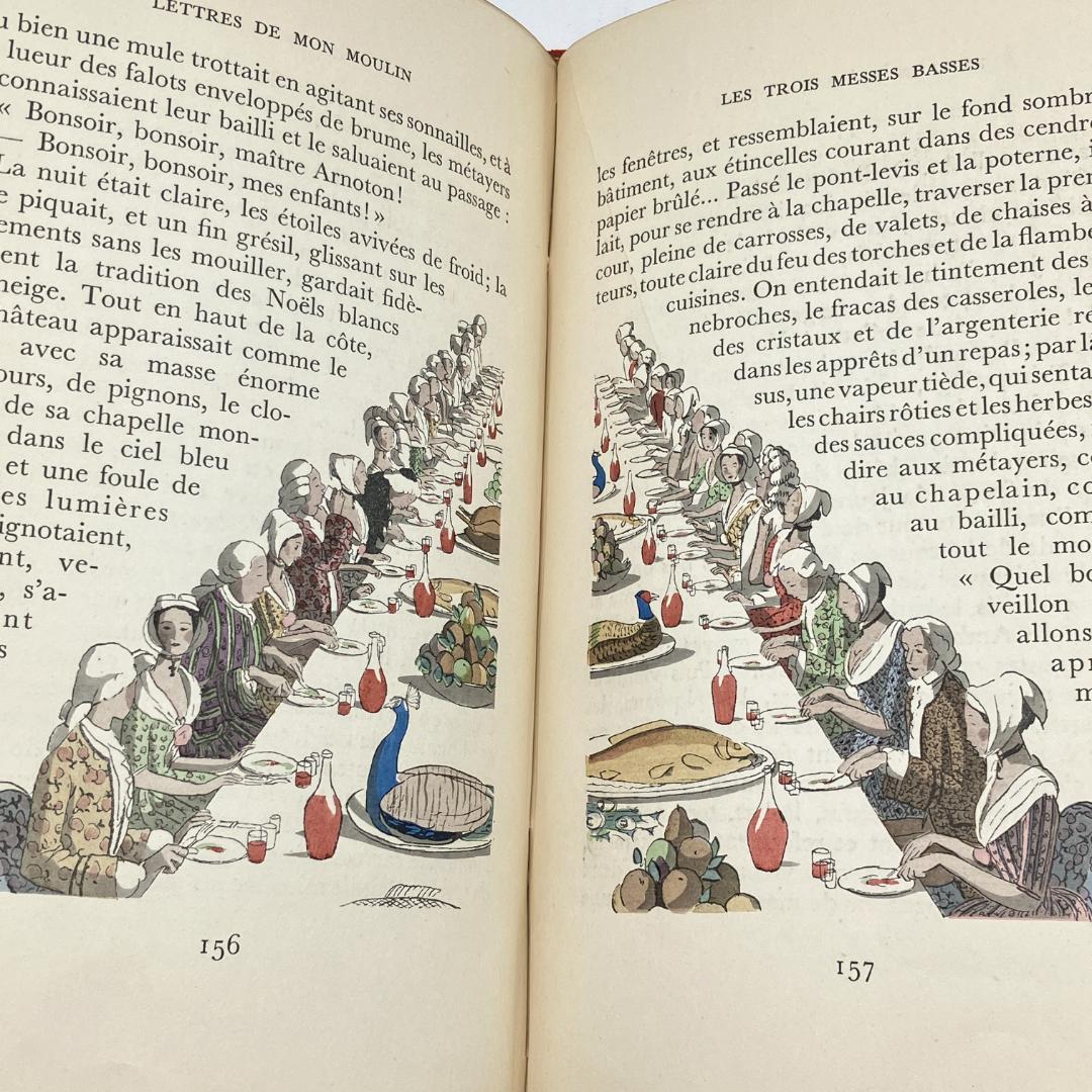 美革装丁 挿絵本 A.E.マルティ 風車小屋便り 1947年 フランス語 限定