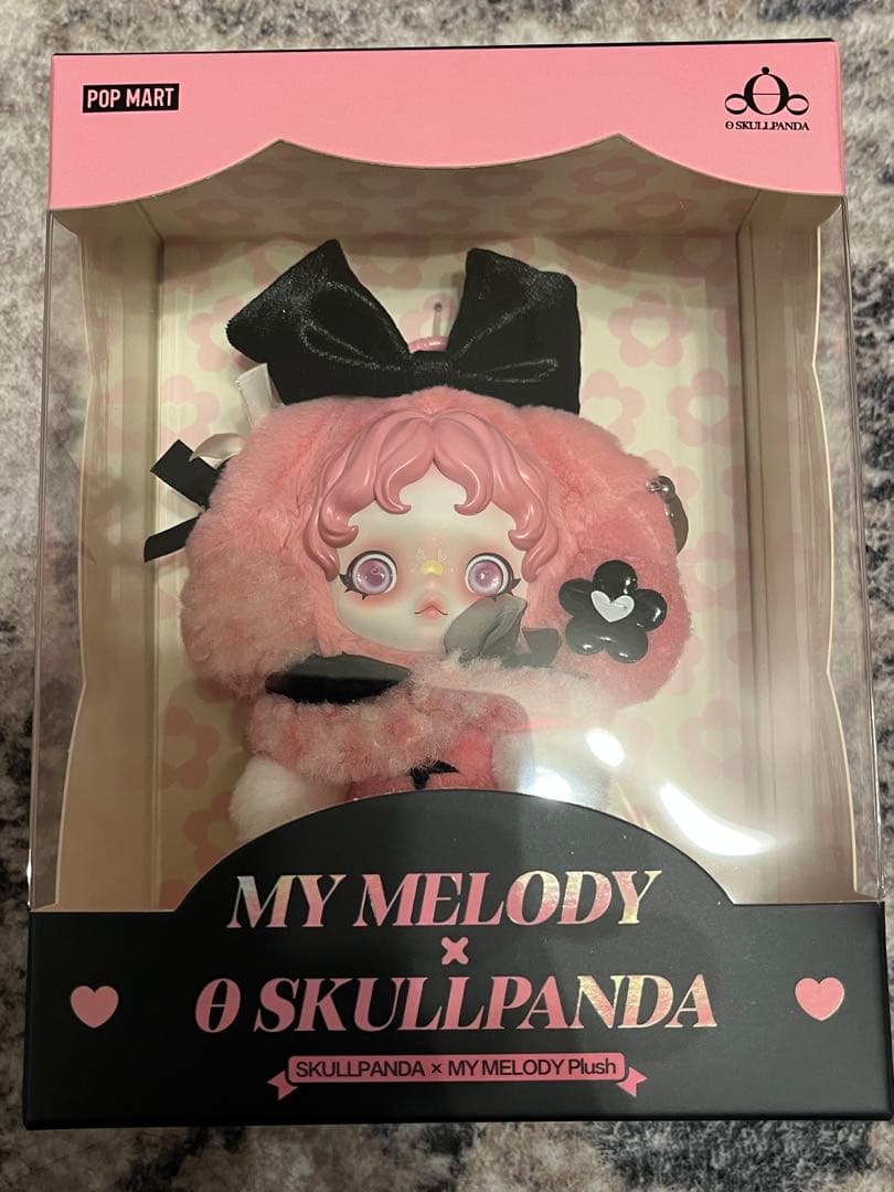 ポップマート スカルパンダ × マイメロディ ぬいぐるみペンダント