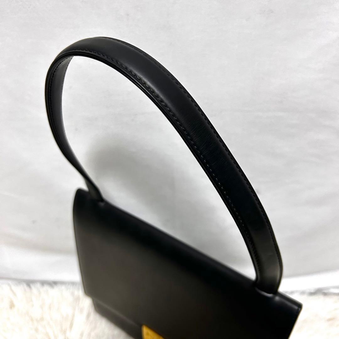 美品 GIVENCHY フォーマルバッグ 4gロゴ ゴールド金具 レザー 黒
