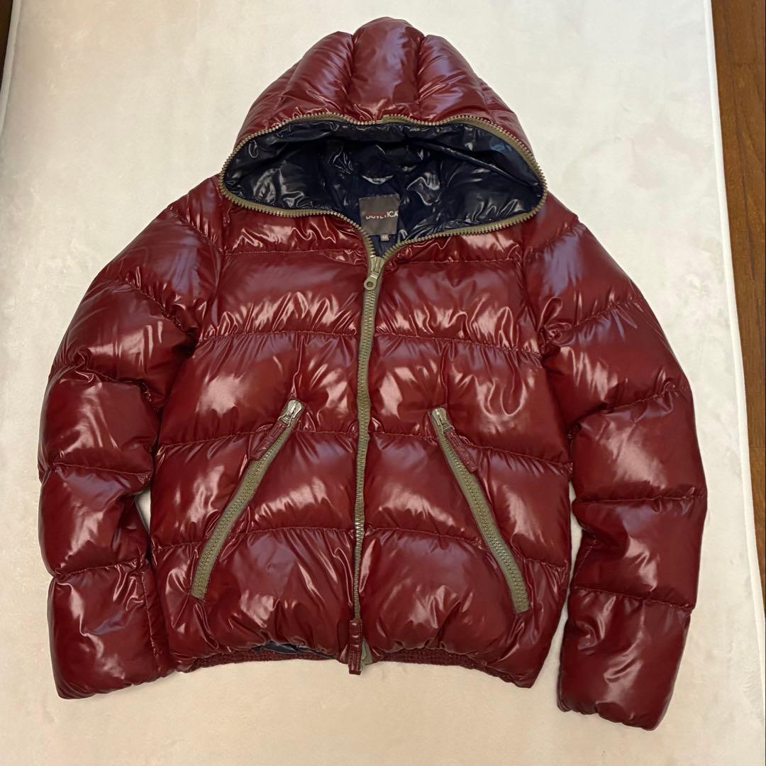 DUVETIKA デュベティカ 46 バーガンディ フード付きダウンジャケット