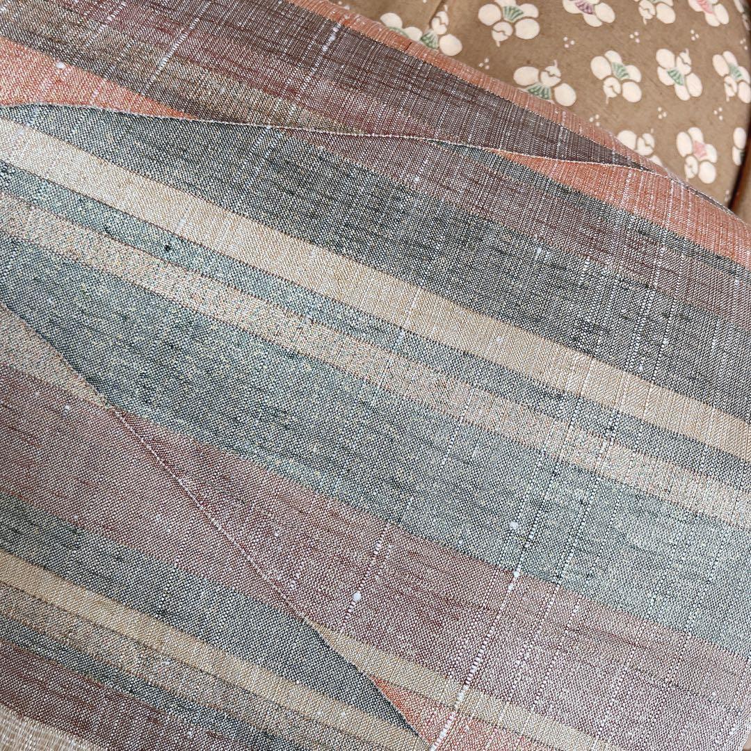 紬　フルセット　横見梅　小梅　小紋　かわいい　バチ衿　着物　H6