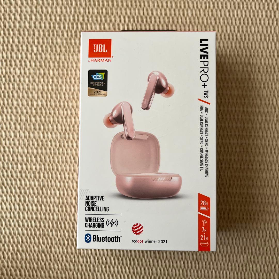 美品JBL LIVE PRO+ TWS ワイヤレスイヤフォン ピンク JBL Live Pro+ TWS Earbuds | Bluetooth Headphones | Pink