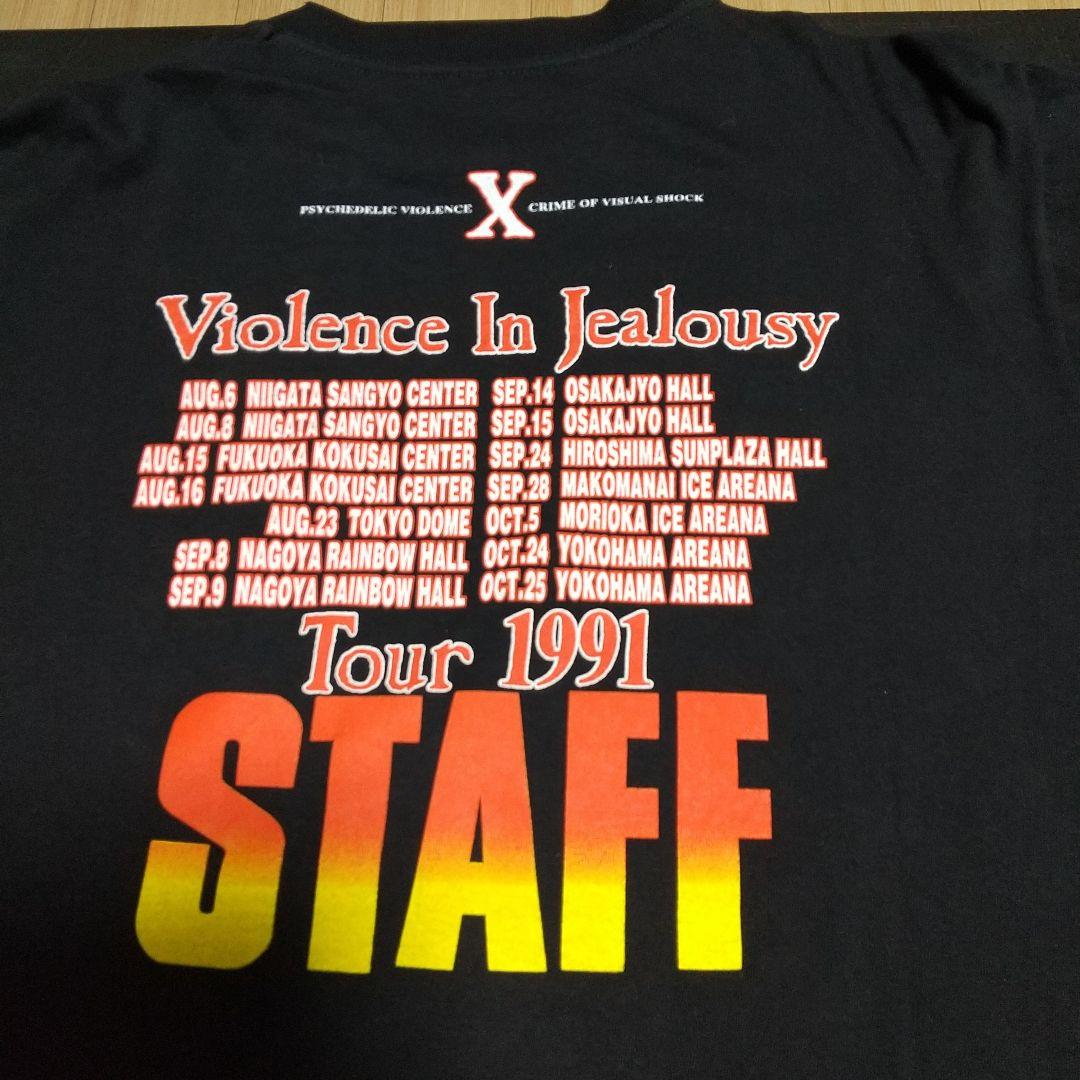 X JAPAN エックスジャパン STAFF Tシャツ Tour 1991 - メルカリ