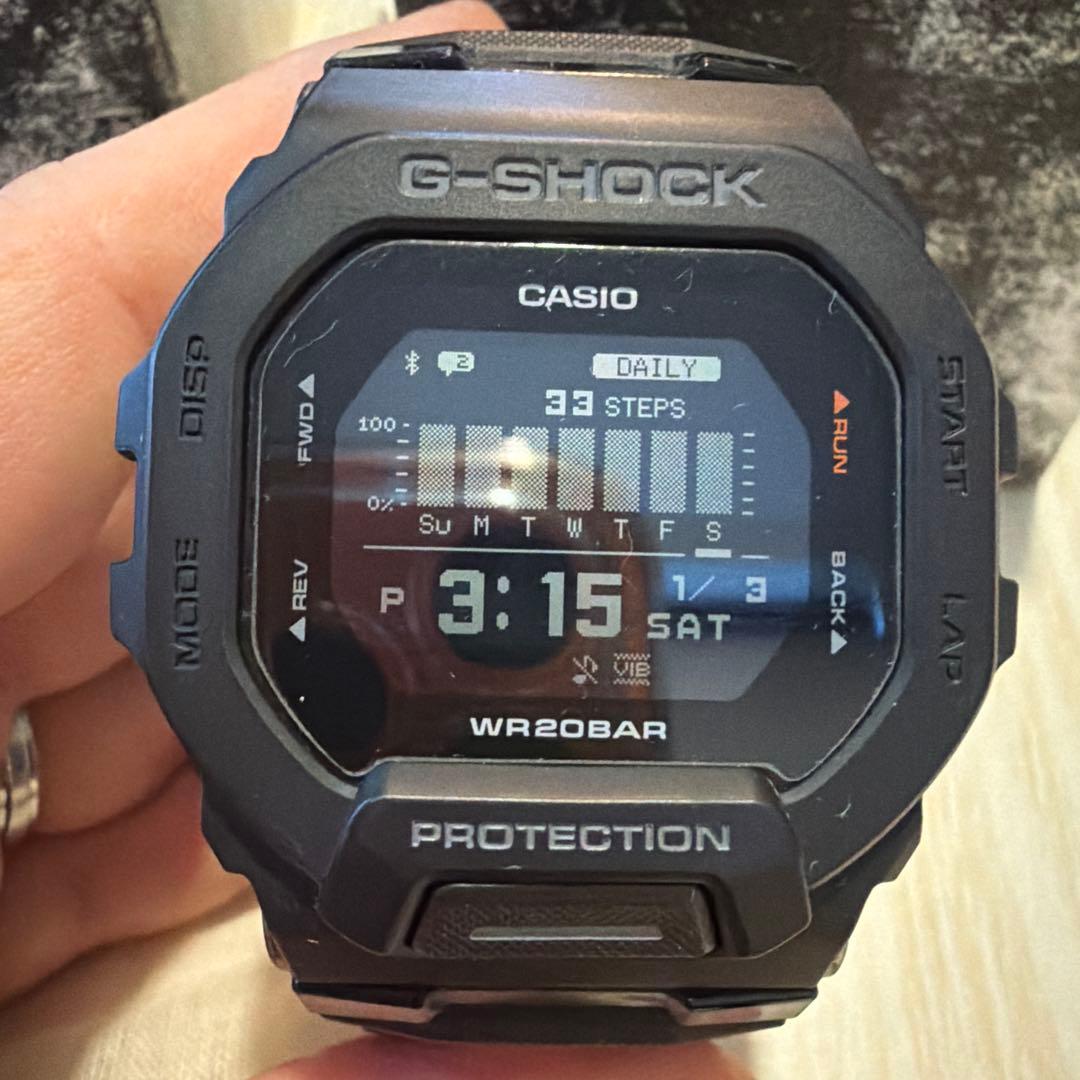 G-SHOCK CASIO WR20BAR デジタル腕時計 Casio G Shock WR20BAR Wristwatch GA-100 Black Watch Tested