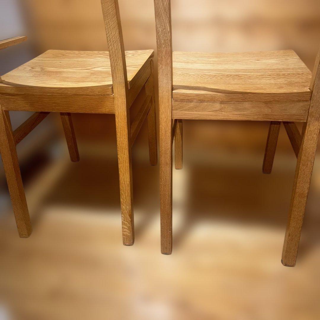 無印良品 無垢材オーク材 チェア 2脚セット
