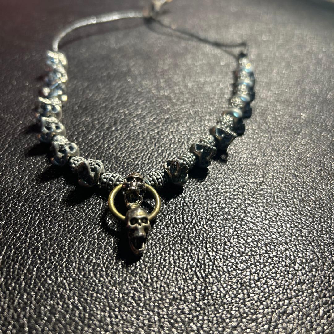 hide愛用！NECROMANCE ネクロマンス（正規品）スカルネックレス 希少