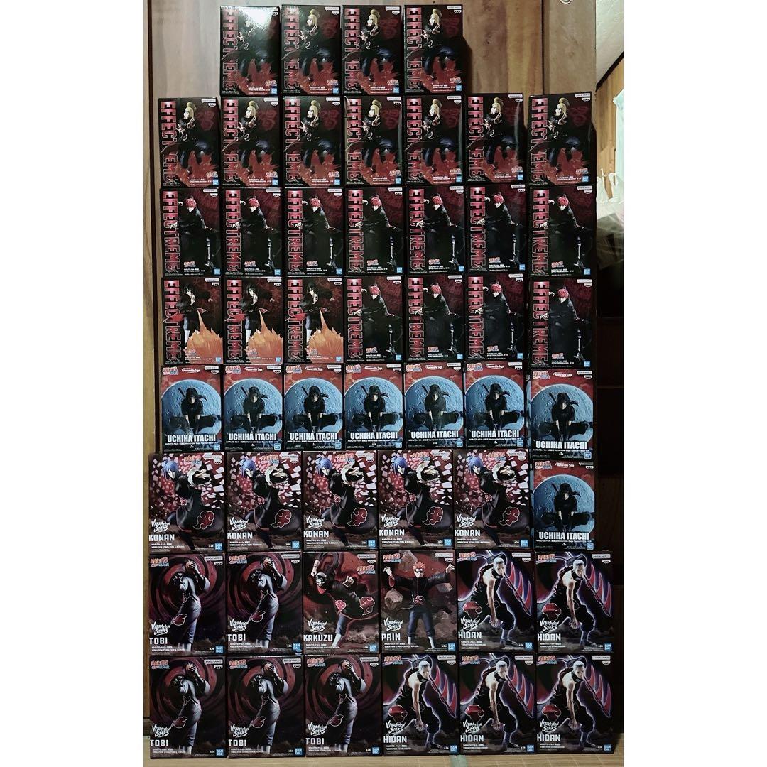 新品未開封 NARUTO 暁 フィギュア まとめ売り 50体 バンプレストブランド連続登場「NARUTO-ナルト- 疾風伝」“暁