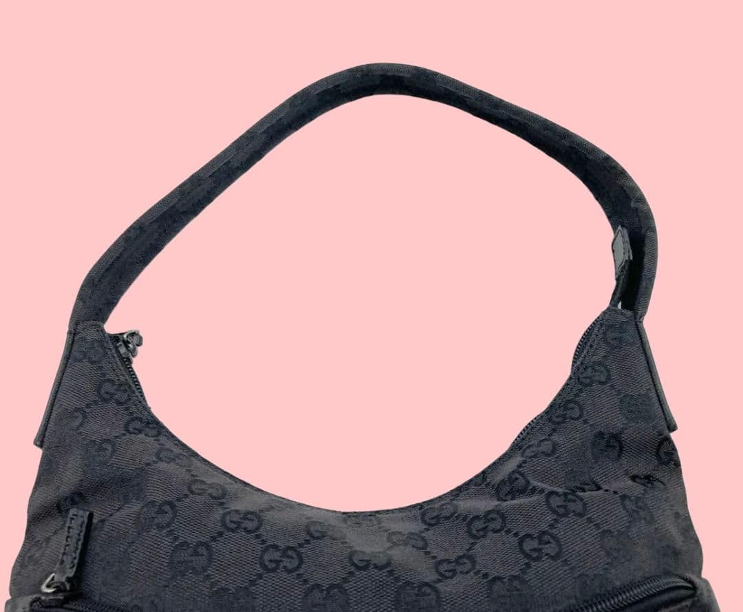 GUCCI0013386ワンショルダーバ ッググGGキャンバスブラック 激安