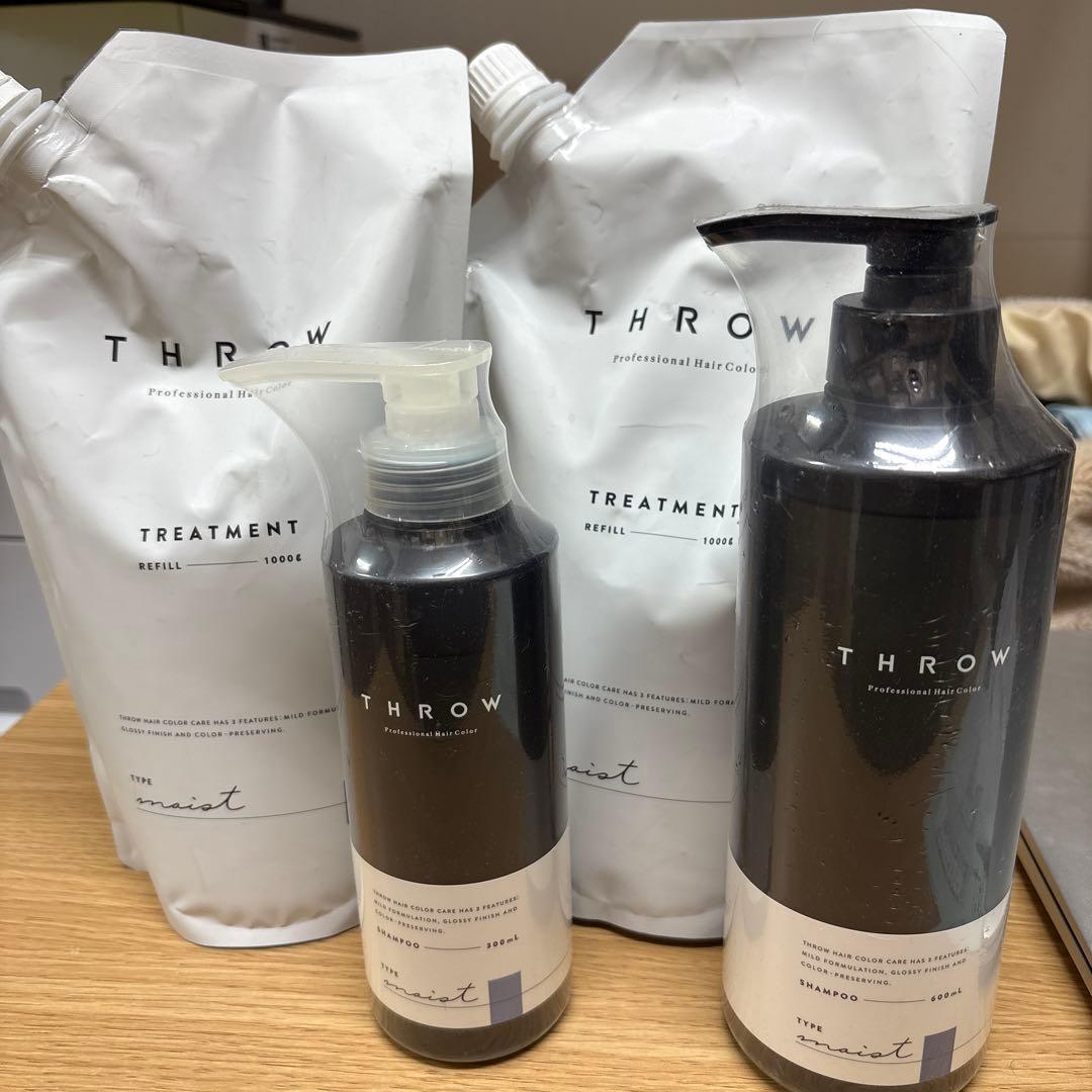 THROW スロウモイスト シャンプー トリートメント セットサロン専売 試してみた】スロウ シャンプー/トリートメント モイスト THROW(スロウ