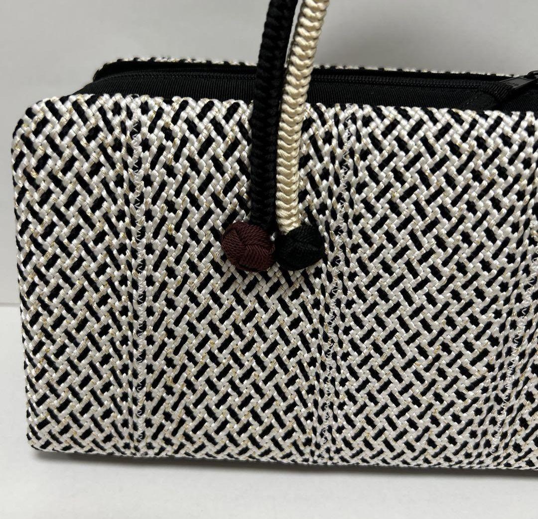 和装バック 利休バッグ 横長の型 小田巻付き バッグ 組織り 衿秀 和想