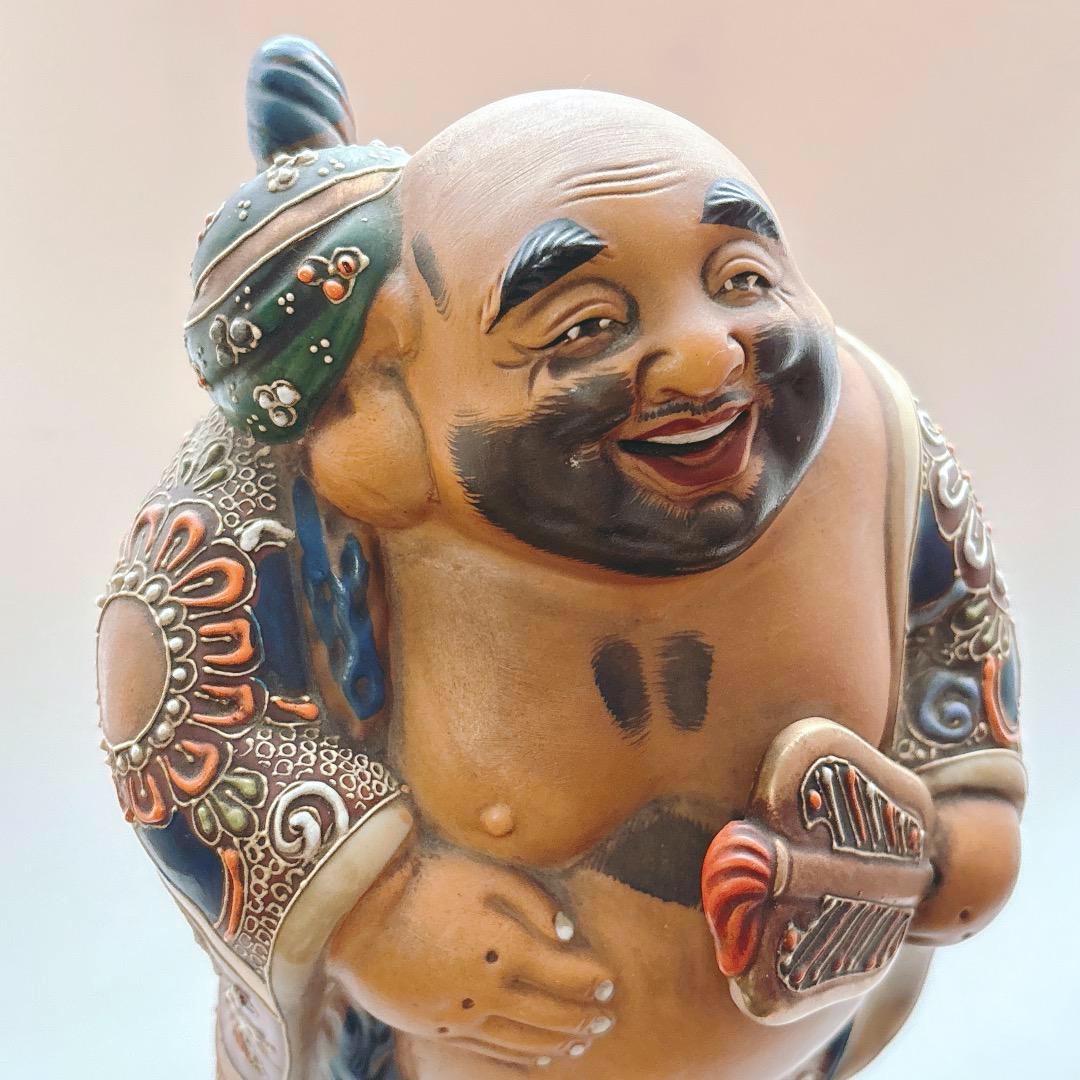九谷焼 布袋様 七福神 縁起物 置物 布袋尊 骨董 年代物 蔵出し 昭和