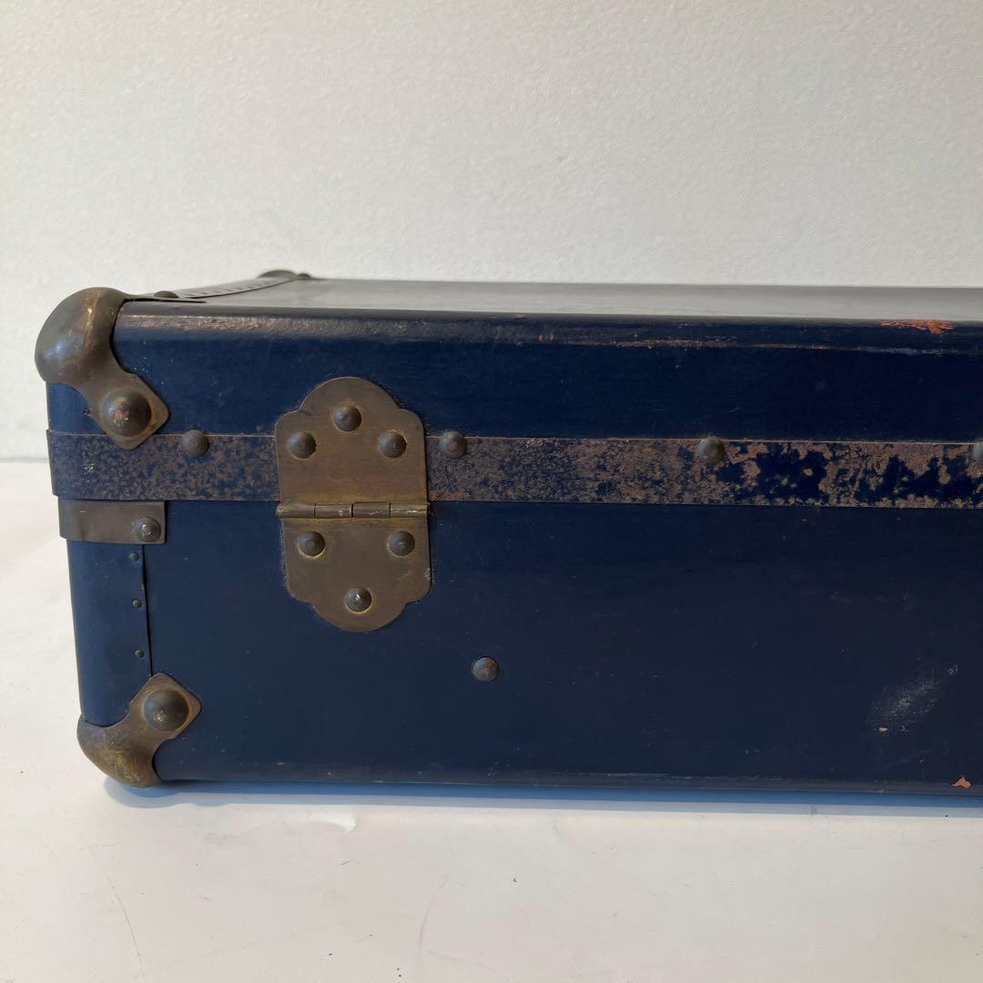 ヴィンテージ トランクケース 鞄 ビンテージ スーツケース 紺 ネイビー