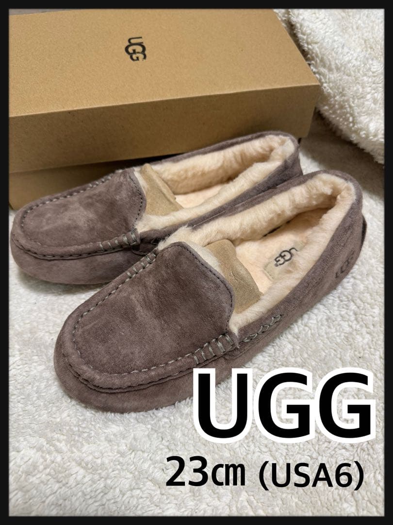 ［美品］UGG モカシン 23cm (USA6) Ansley SLA UGG（アグ） シューズ モカシン ANSLEY アンスレー ムートン シープ