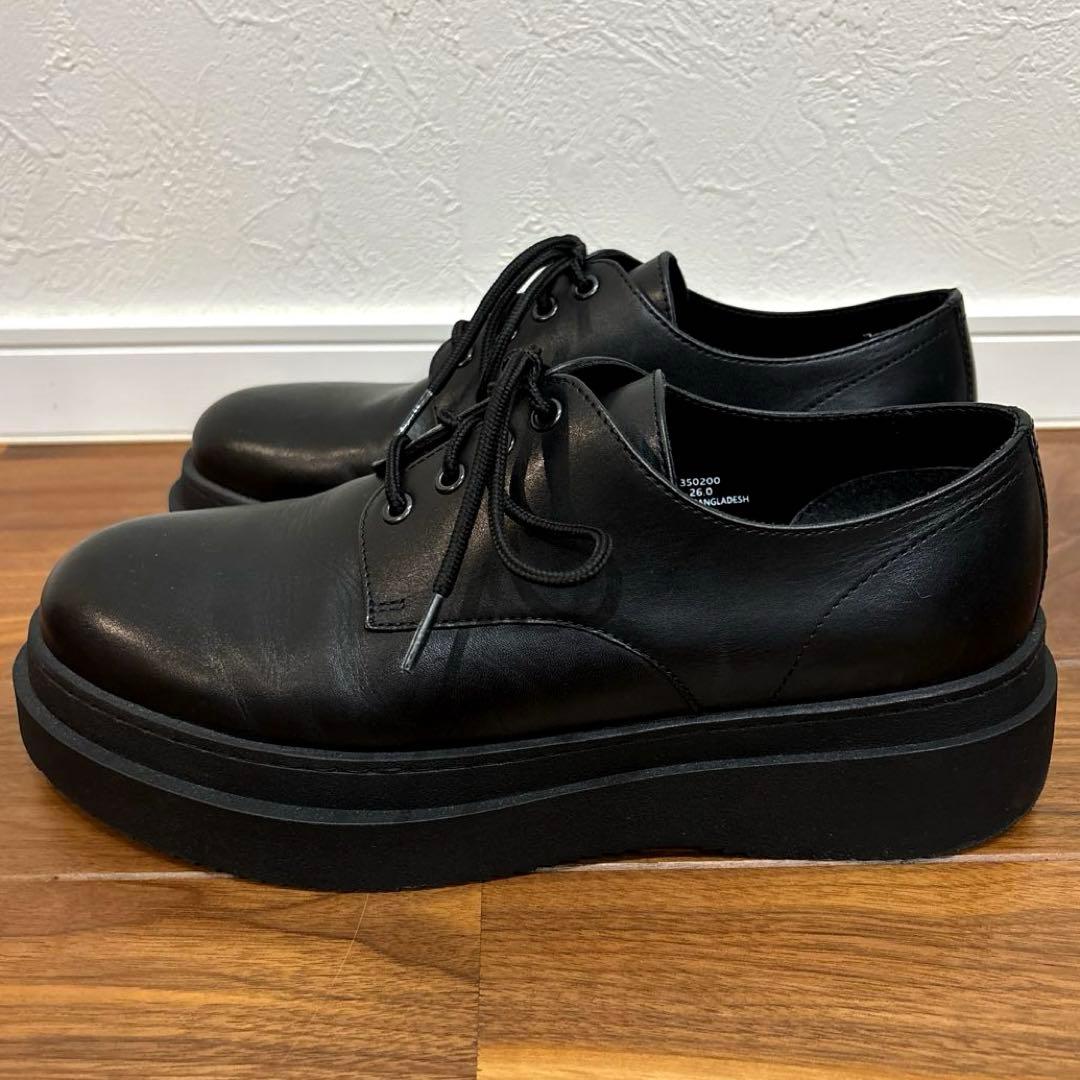 GU レザーラウンドトゥシューズ+E 26.0cm 美品 - メルカリ