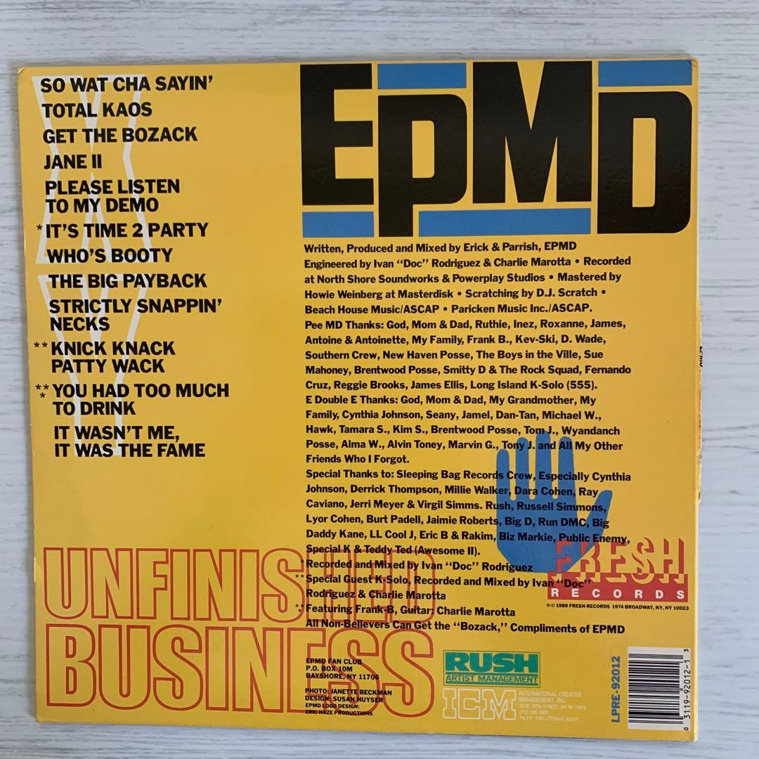 EPMD UNFINISHED BUSINESS レコード - メルカリ