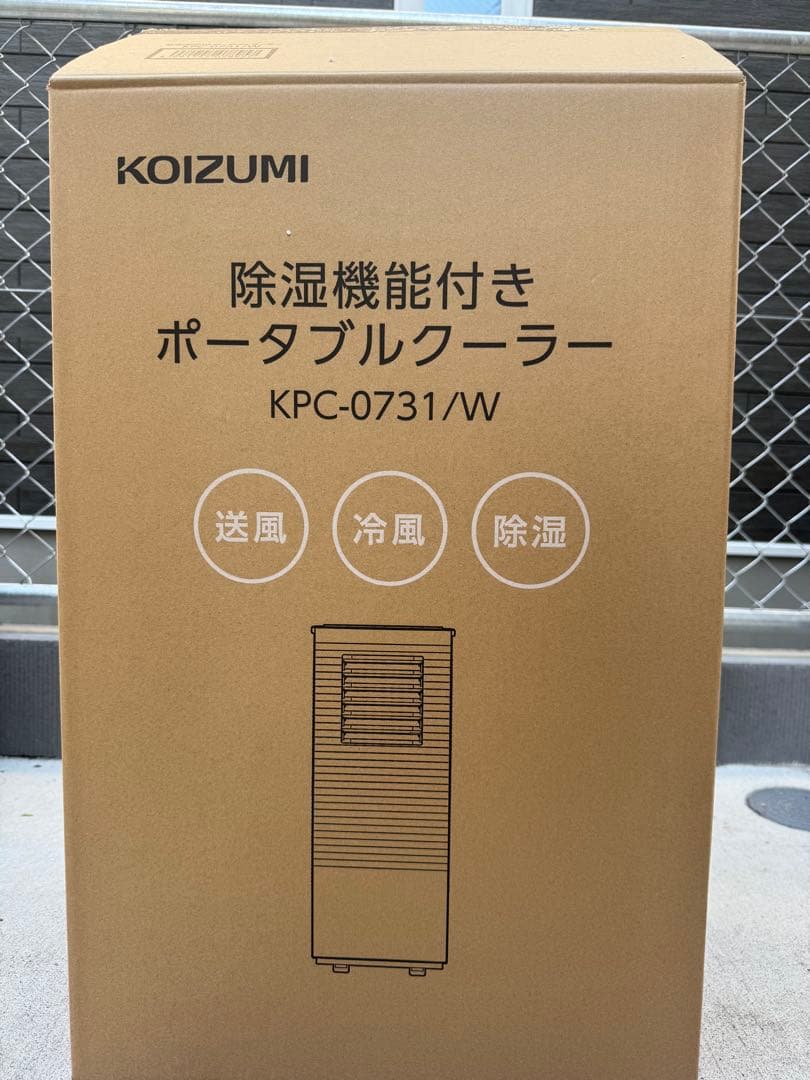 【 美品】KOIZUMI 除湿機能付きポータブルクーラー KPC0731W 除湿機能付きポータブルクーラー KPC-0731/W｜タワーファン